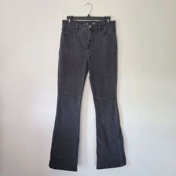 Old Navy Washed Black Extra High Rise Flare Jeans Smoothing 4 - Picture 1 of 5
